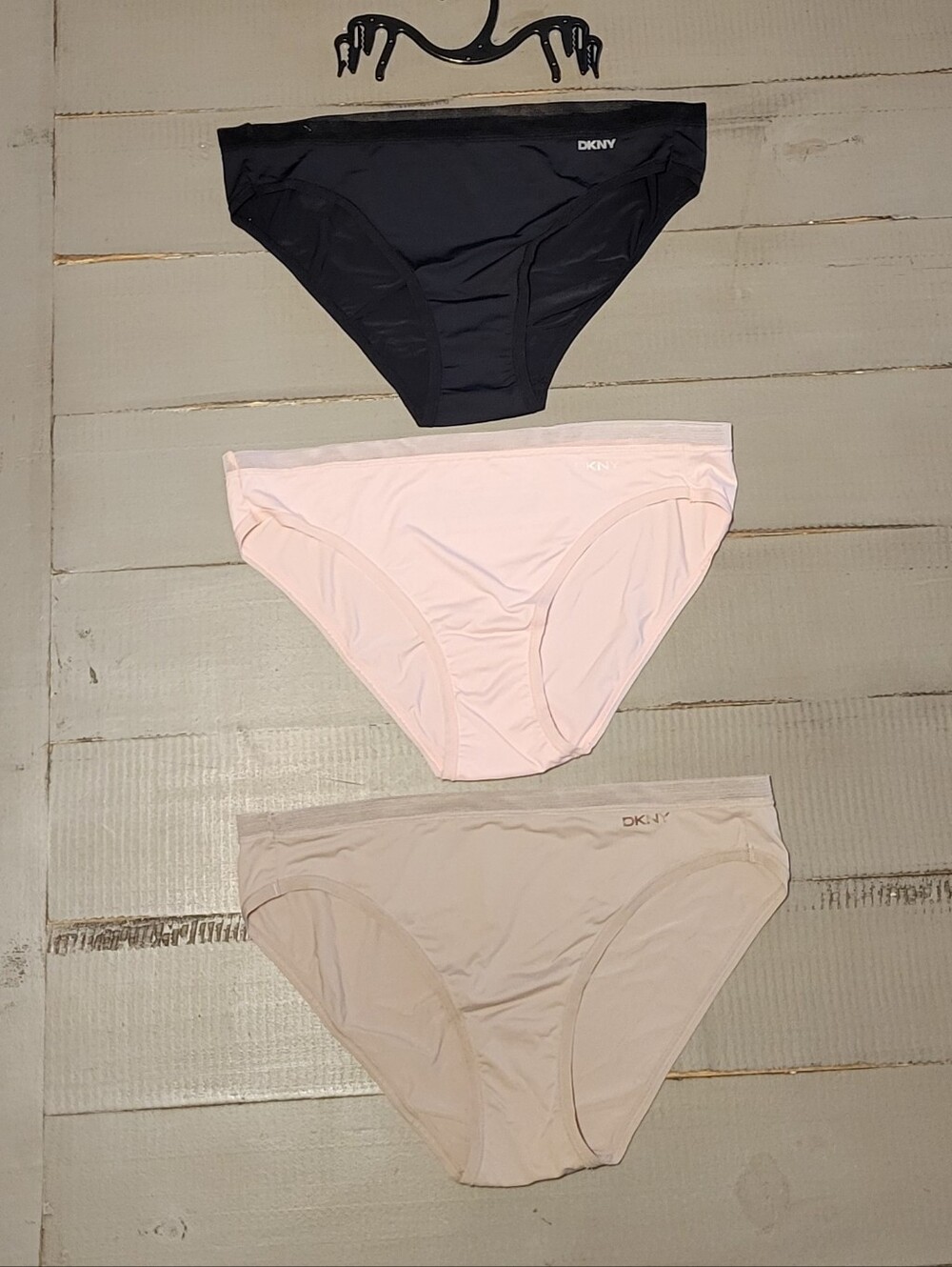 DKNY Womenβs Classic Bikini Briefs - Black, Light Pink, Beige (3-Pack)